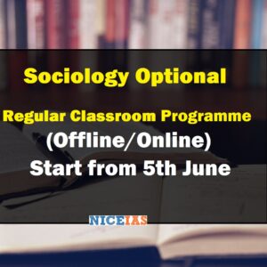 Sociology Regular Classroom Programme (Offline/Online) from 5th June